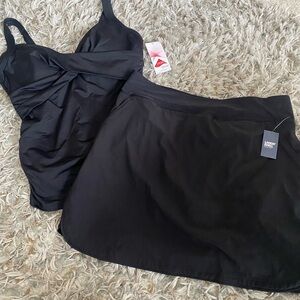 Lands' End Elegant Black Swimwear Set